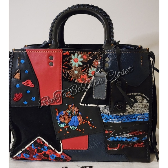 Coach 1941 Red Multi Rogue and Matching 1941 Wristlet - Picture 2 of 10